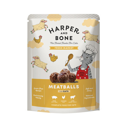 HARPER & BONE Recetas de mercado Alimentación húmeda de carne para gato(adulto) 85 g.
