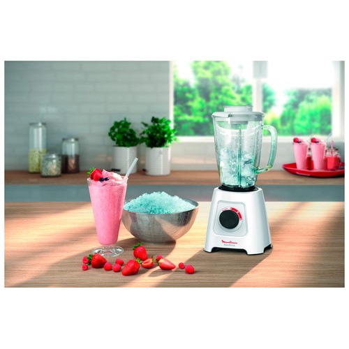 Batidora de vaso MOULINEX LM43P1, 600W, 2 velocidades, 4 cuchillas, capacidad de 1,75L.