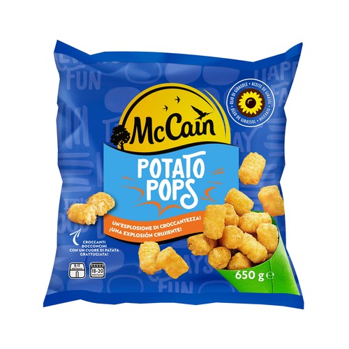 McCAIN Pops de patata rallada, prefritos y ultracongelados 650 g.