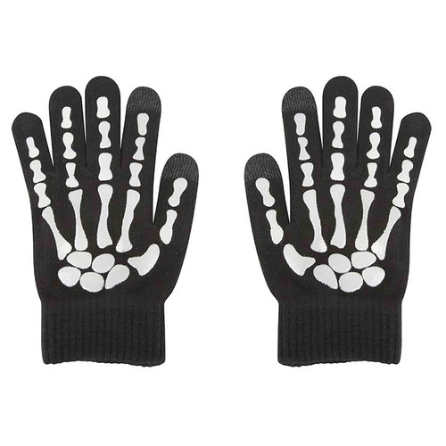 Guantes Halloween, negro, tamaño: 12x17,5