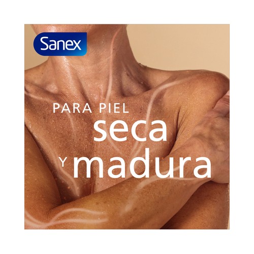 SANEX Cuidado experto rejuvenecedor Gel cremoso hidratación profunda, para pieles maduras y / o secas 600 ml.