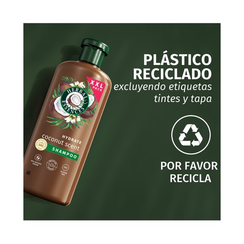 HERBAL ESSENCES Champú hidratante con aroma a coco, para cabellos muy secos 680 ml.