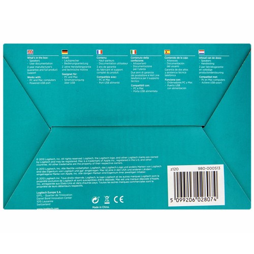 Altavoces 2.0 LOGITECH Z-120, 1,2W, control volumen, conexión Usb,