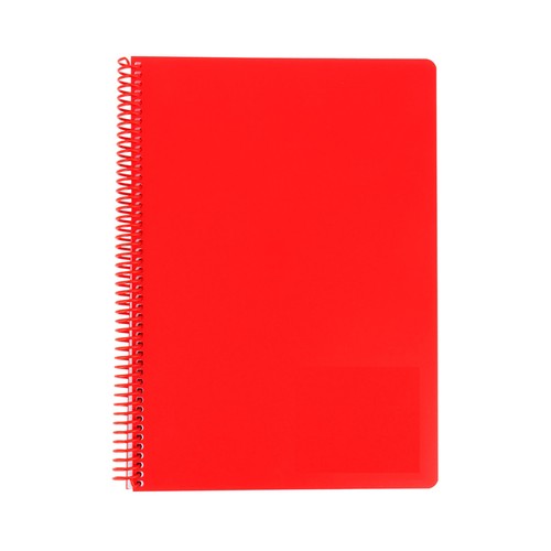 Cuaderno A5 polipropileno 80h 90gr, cuadrícula 3mm espiral surtido. AUCHAN