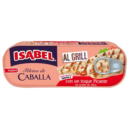 ISABEL Filetes de caballa al grill, con un toque picante 120 g.