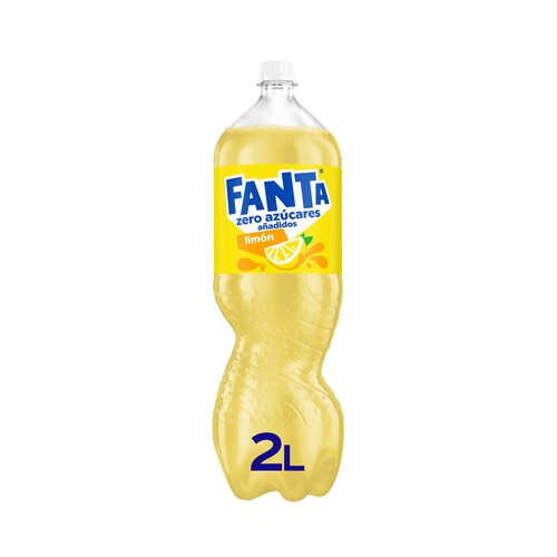 FANTA ZERO Refresco de limón sin azúcares añadidos  botella de 2 l.
