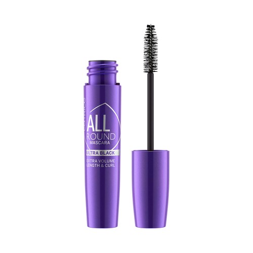 CATRICE Allround ultra black tono 010 Máscara de pestañas ultranegra, efecto volumen y longitud.
