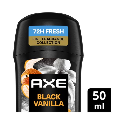 AXE Black vanilla Desodorante en stick para hombre, antitranspirante hasta 72 horas 50 ml.