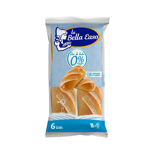 LA BELLA EASO Pan de leche 0 % azúcares añadidos añadidos LA BELLA EASO 6 uds. 210 g-