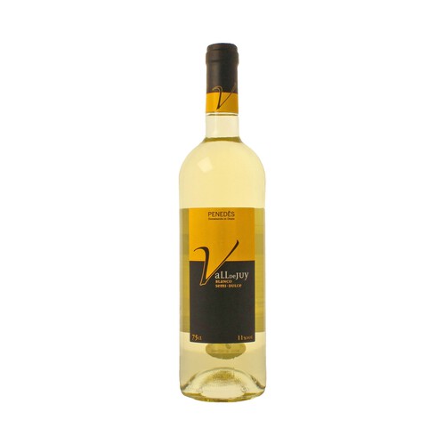 Vino blanco con denominación de origen Penedés VALL DE JUY botella de 75 cl.