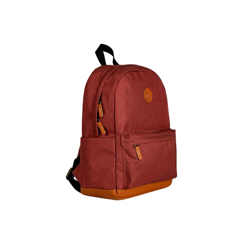 Mochila juvenil color rojo fabricada a partir de botellas recicladas, 30x40x14cm, YOUNGS ATTITUDE ALCAMPO. 