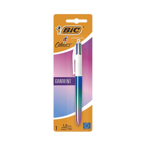 Bolígrafo 4 colores gradient punta media BIC surtido