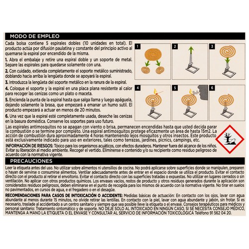 ORION Espirales antimosquitos 10 uds.