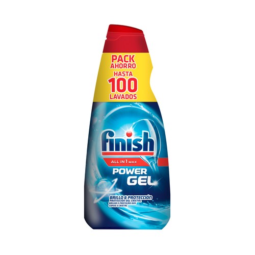 FINISH Power gel Lavavajillas líquido con acción todo en uno 1 l.