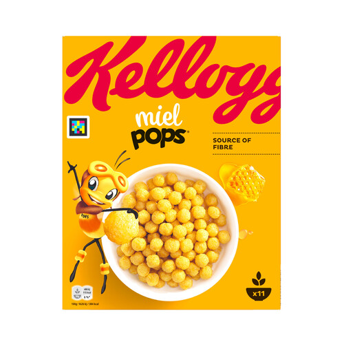 KELLOGG'S Cereales de maíz con miel Miel Pops KELLOGG'S 330 g.