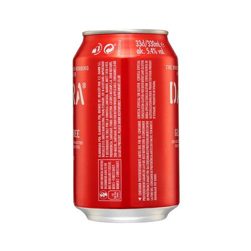 DAURA Cerveza sin gluten DAURA DAMM lata de 33 cl.