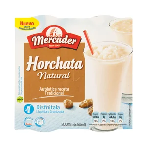 MERCADER Horchata natural granizada MERCADER 4 x 200 ml.