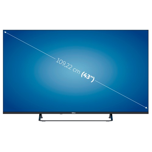 Televisión 109,22 cm (43") LED QILIVE Q43UA221B 4K, SMART TV, WIFI, BLUETOOTH, TDT T2, USB reproductor, 3HDMI, 60HZ.