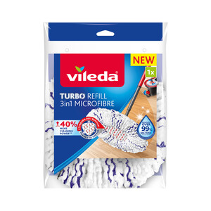 Imagen de VILEDA Recambio para mopa sistema turbo 3 en 1 VILEDA 1 uds.