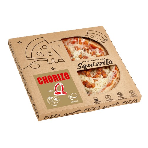 SQUIZZITA Pizza artesana de chorizo 420 g.