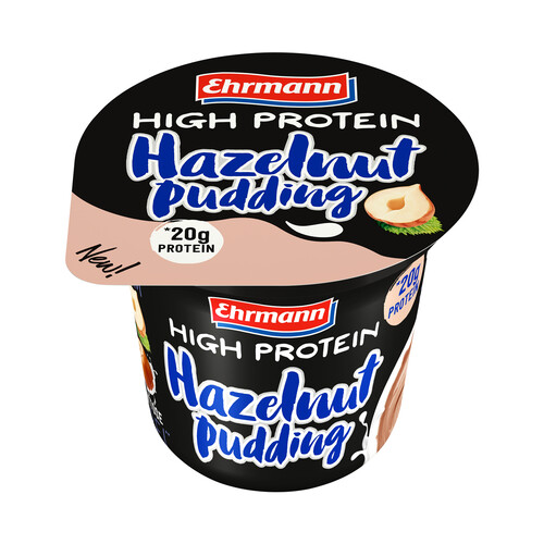 Pudding de avellanas, bajo en grasa y con alto contenido en proteínas (20 g) EHRMANN High protein 200 g.