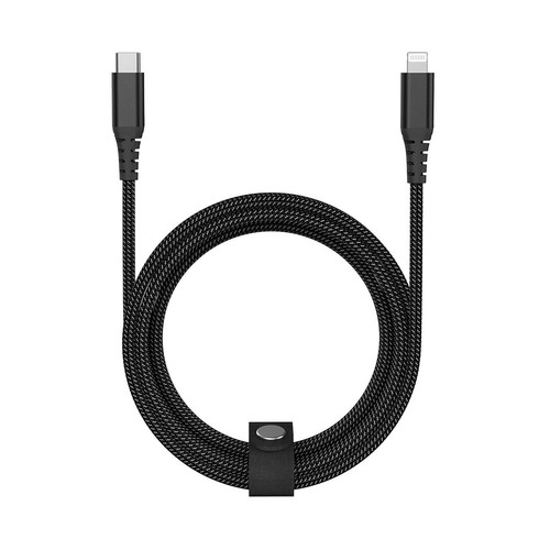 Cable USB C a USB lightning QILIVE 600183183 , longitud 1,5 metros, color negro
