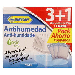 HUMYDRY Ambientador antihumedad más 3 pastillas de recambio Basic HUMYDRY.
