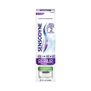 SENSODYNE Clinical repair Pasta de dientes limpieza profunda, para dientes sensibles 75 ml.