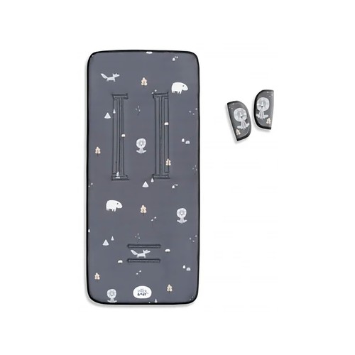 Colchoneta protectora para silla de paseo, diseño bosque gris,  INTERBABY.