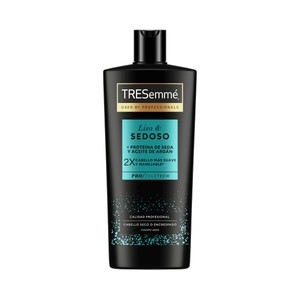 TRESEMMÉ Liso & sedoso Champú con proteína de seda y aceite de argán, para cabellos secos o encrespados 685 ml.