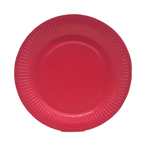 Imagen de Platos desechables de cartón color rojo, 18cm., 10 unidades, ACTUEL.