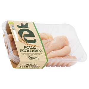 Imagen de COREN Bandeja de pechuga de pollo ecológico fileteada.