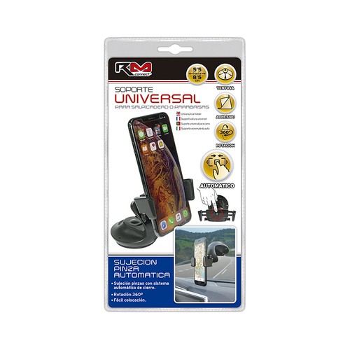 Soporte smartphone ROLMOVIL para el salpicadero o parabrisas mediante ventosa.