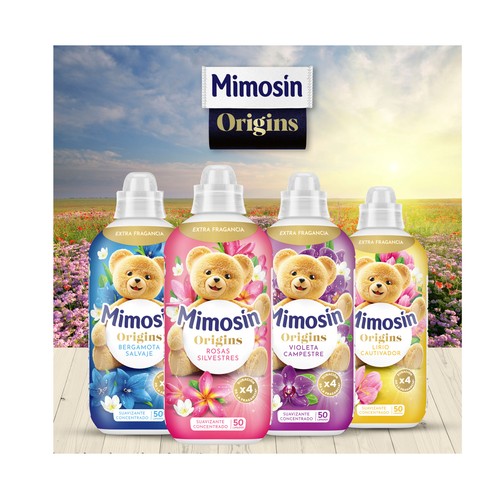 MIMOSIN Origins Suavizante concentrado con aroma a bergamota salvaje 900 ml, 50 lavados.