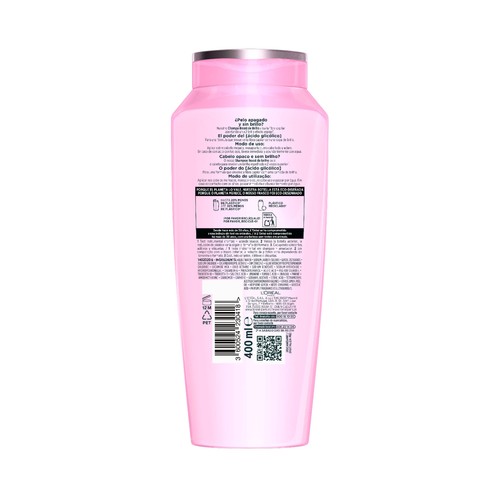 ELVIVE Glycolic gloss Champú con ácido glicólico para cabellos apagados y sin brillo 400 ml.