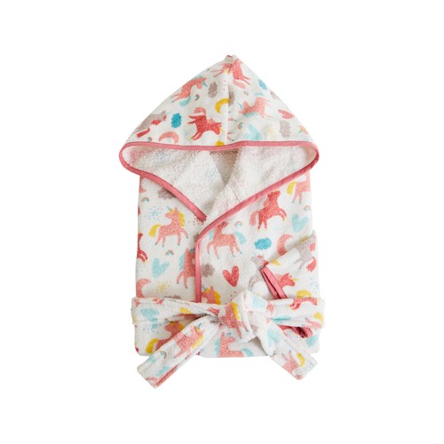 Albornoz infantil de algodón con capucha, talla 2/4, densidad 360g/m², ACTUEL.