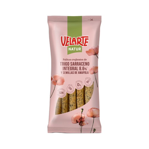 VELARTE Snack de pan con trigo Sarraceno y Amapola 240 g.
