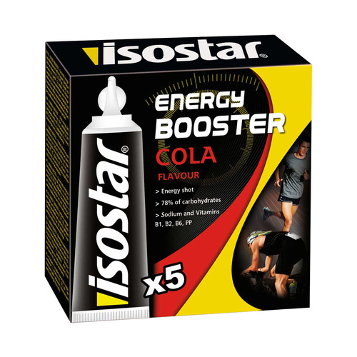 ISOSTAR Gel energético ISOSTAR Energy Booster, pack de 5 uds x 20 g.