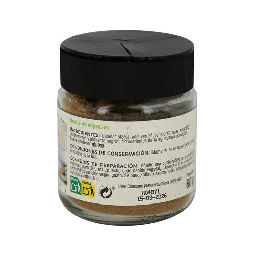 ALCAMPO ECOLÓGICO Té Chai Latte ALCAMPO ECOLÓGICO 60 gr.