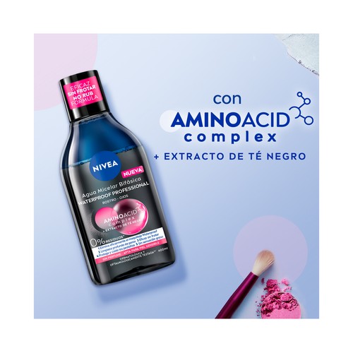 NIVEA Micell air Agua micelar desmaquillante bifásica para rostro y ojos 400 ml.