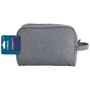COSMIA Neceser para hombre de color gris y tamaño mediano, con asa y cierre de cremallera.