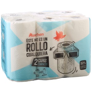Imagen de PRODUCTO ALCAMPO Papel de cocina compacto de doble capa con certificado Ecolabel 6 rollos
