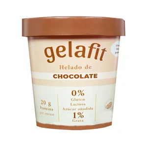GELAFIT Tarrina de helado de chocolate, sin gluten y sin lactosa 450 ml.