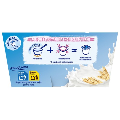 YOGOLINO de Nestlé Natillas con sabor a vainilla, adaptadas para bebés a partir de 6 meses 4 x 100 g.