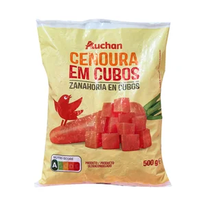AUCHAN Zanahoria en cubos 500 g Producto Alcampo.