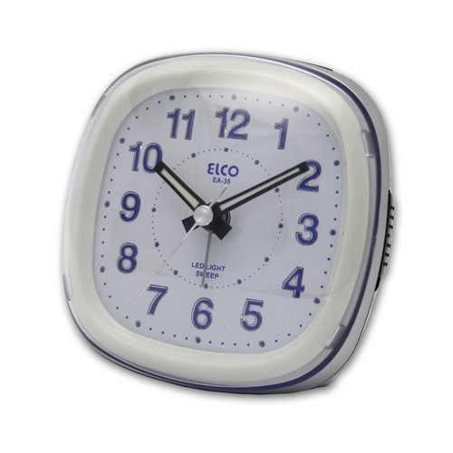 Despertador analógico ELCO EA-35 con luz y alarma.