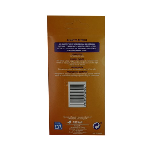 PRODUCTO ALCAMPO Guantes de nitrilo talla mediana PRODUCTO ALCAMPO 20 uds.