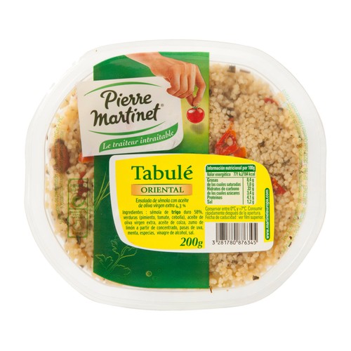 MARTINET Tabulé estilo oriental (ensalada de sémola con aceite de oliva virgen exttra) MARTINET 200 g.