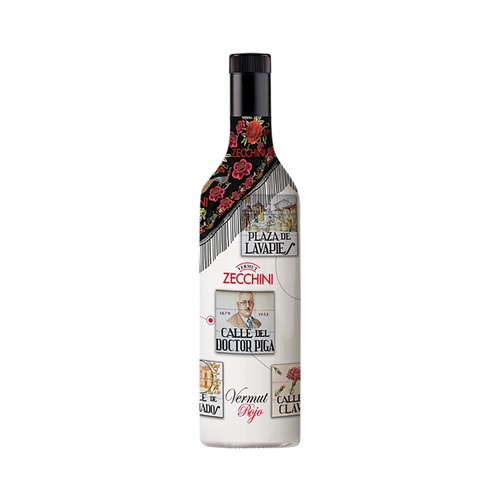 ZECCHINI Vermut rojo de elaboración tradicional ZECCHINI Edición Madrid botella de 1 l.