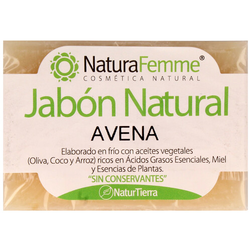 Pastilla de jabón de avena NATURAFEMME 100 g.